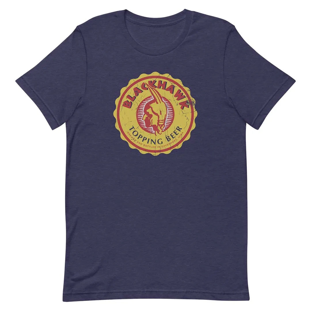 Blackhawk Beer Davenport Unisex Retro T-shirt