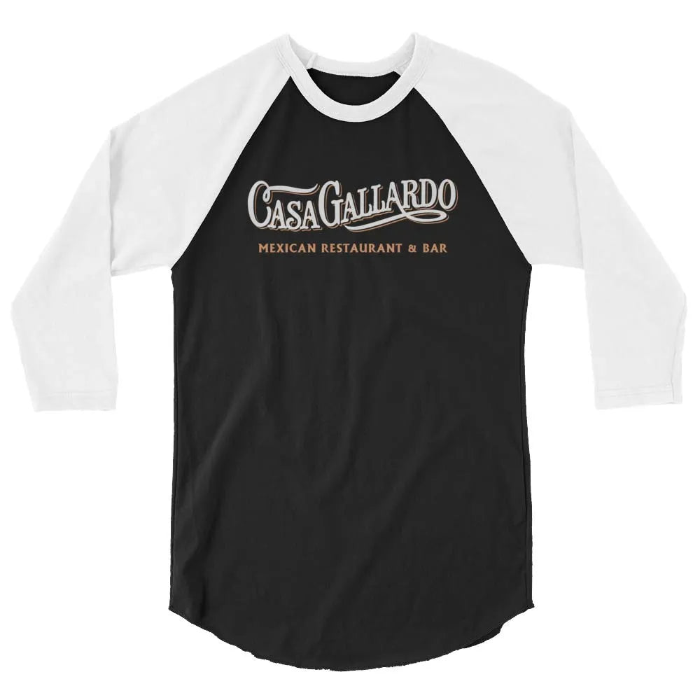 Casa Gallardo Mexican Restaurant unisex 3/4 sleeve raglan baseball tee