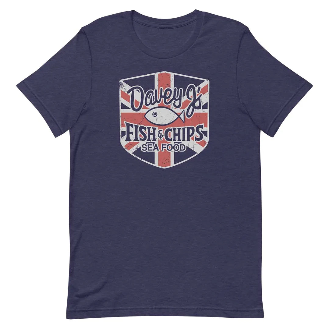 Davey J's Fish & Chips Rockford Unisex Retro T-shirt