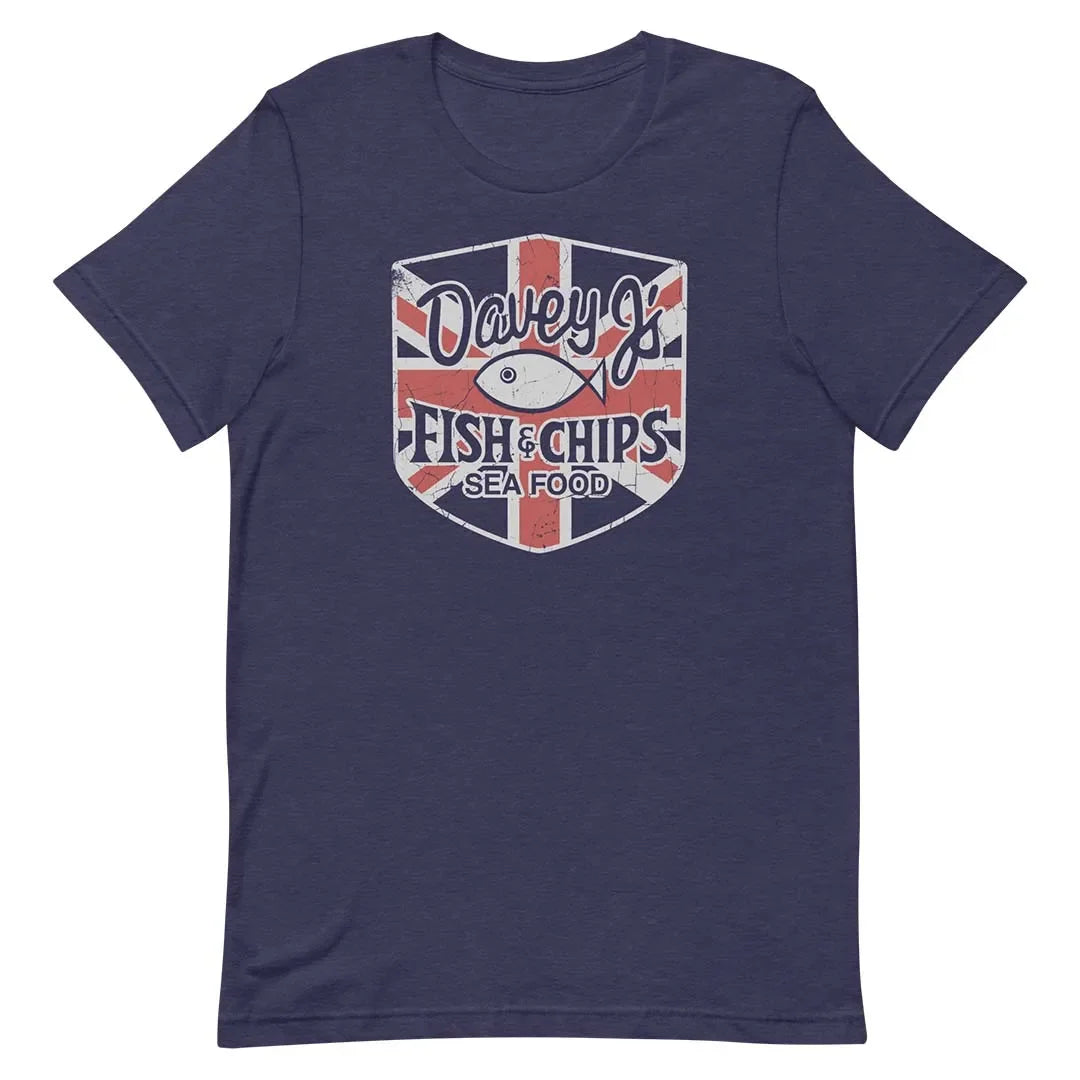 Davey J's Fish & Chips Rockford Unisex Retro T-shirt