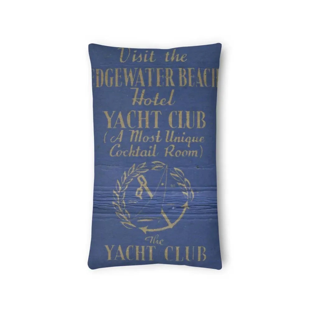 Edgewater Beach Hotel Chicago Retro Matchbook Pillow