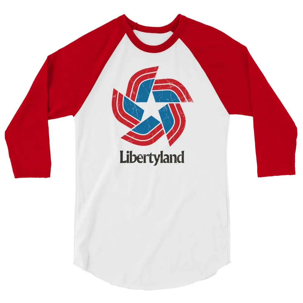 Libertyland Memphis unisex 3/4 sleeve raglan baseball tee