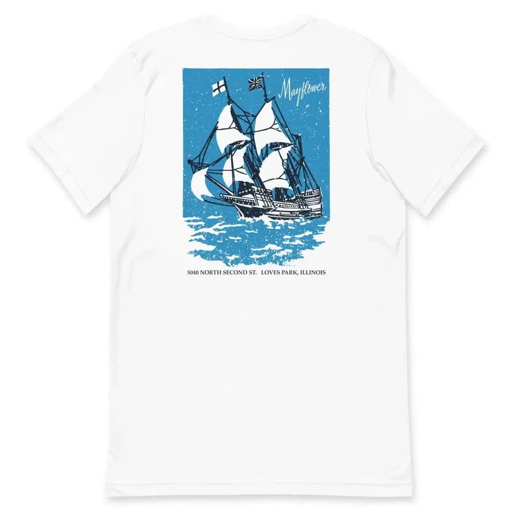 Mayflower Restaurant Loves Park Unisex Retro T-shirt
