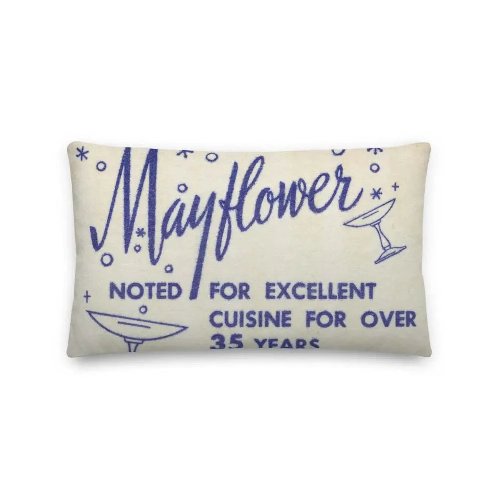 Mayflower Restaurant Loves Park Retro Matchbook Pillow