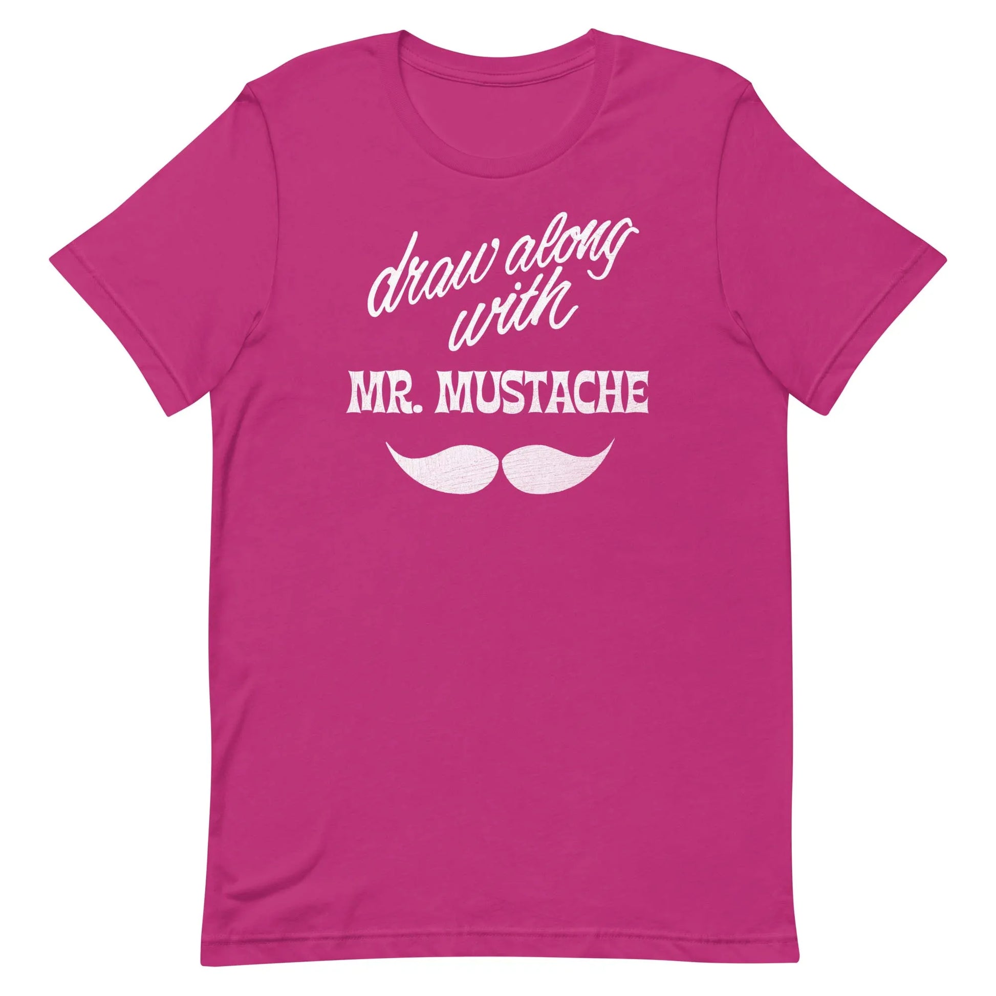Mr. Mustache Show Rockford Unisex Retro T-shirt berry