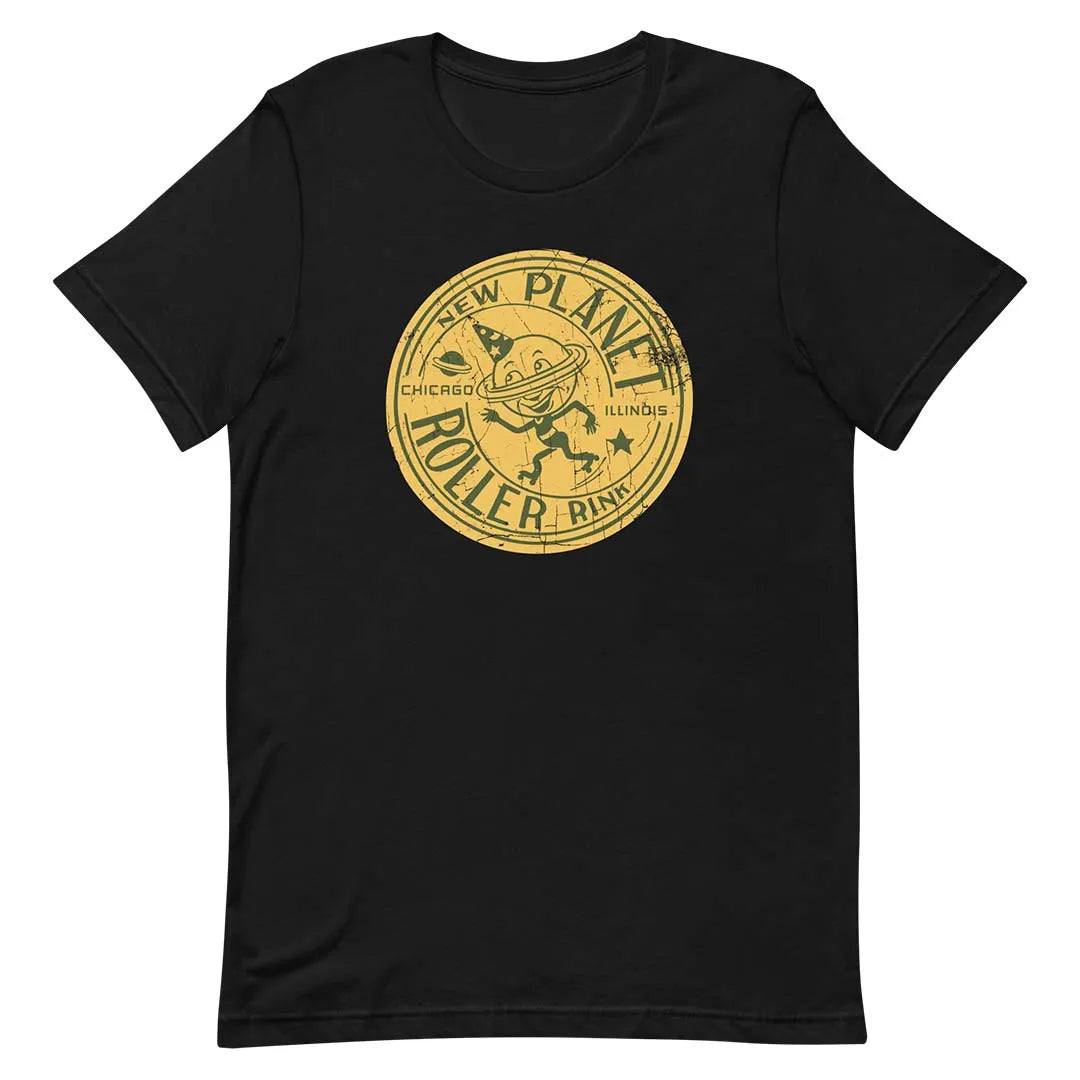 New Planet Roller Rink Chicago Unisex Retro T-shirt