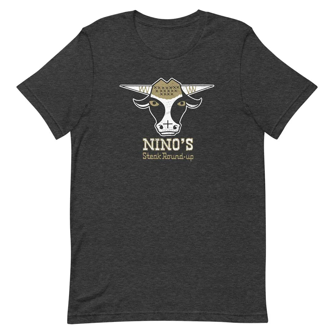 Nino’s Steak Round-Up Unisex Retro T-shirt
