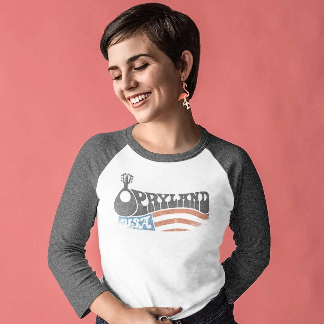 Opryland USA Nashville unisex 3/4 sleeve raglan baseball tee