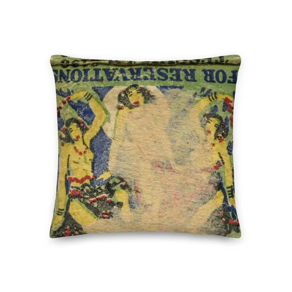 Pago Pago Cabaret Chicago Retro Matchbook Pillow