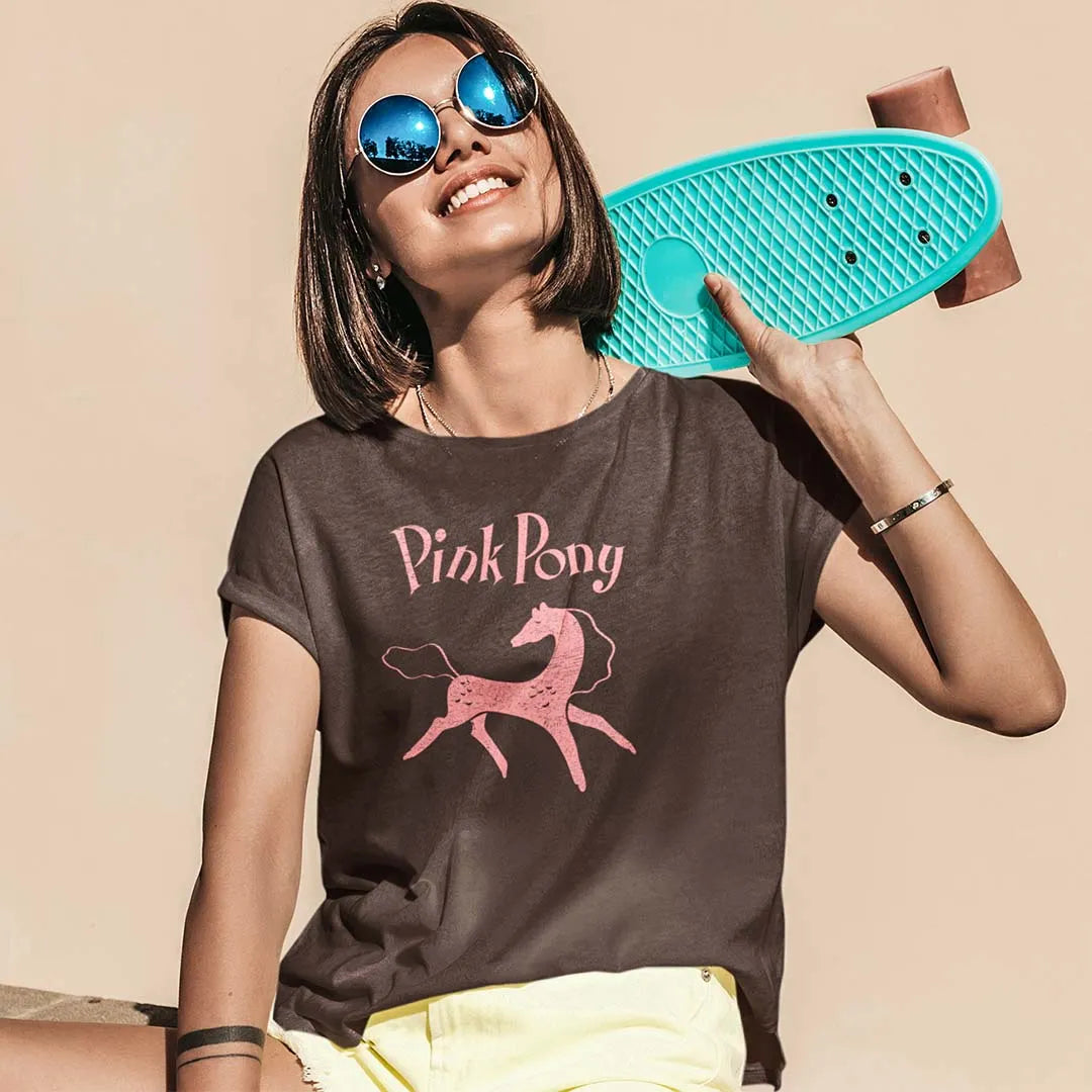 Pink Pony Rockford Unisex Retro T-shirt