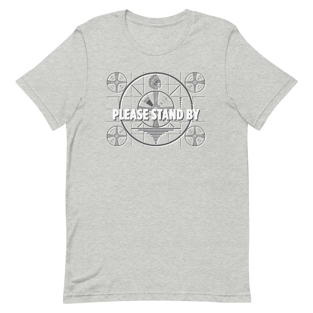 Please Stand By TV Pattern Unisex Retro T-shirt