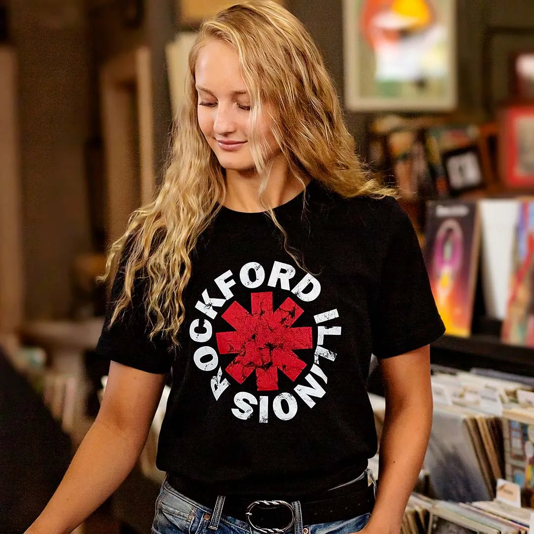 Red Hot Rockford Unisex Retro T-shirt