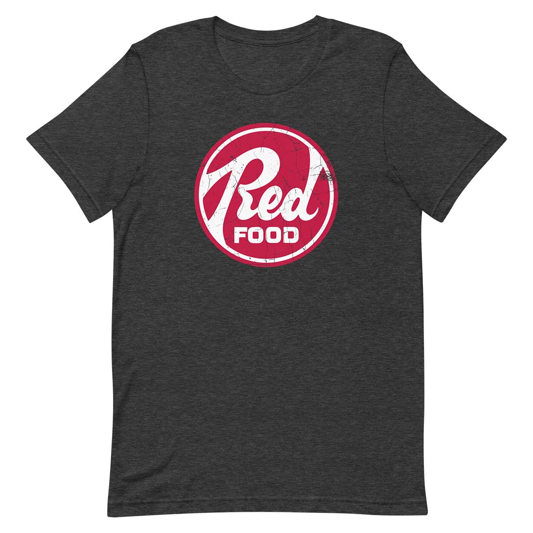 Red Food Grocery Store Unisex Retro T-shirt