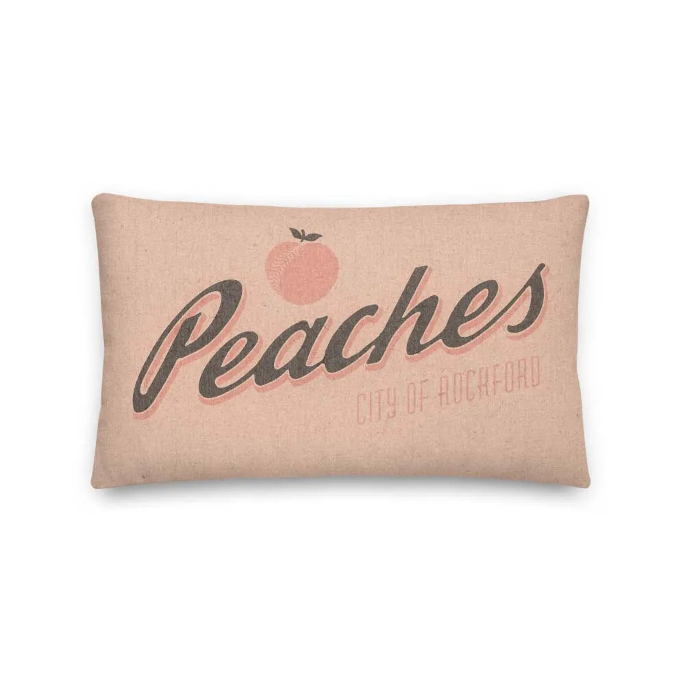 Rockford Peaches Baseball Pillow