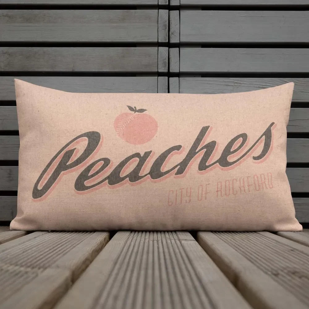 Rockford Peaches Baseball Pillow