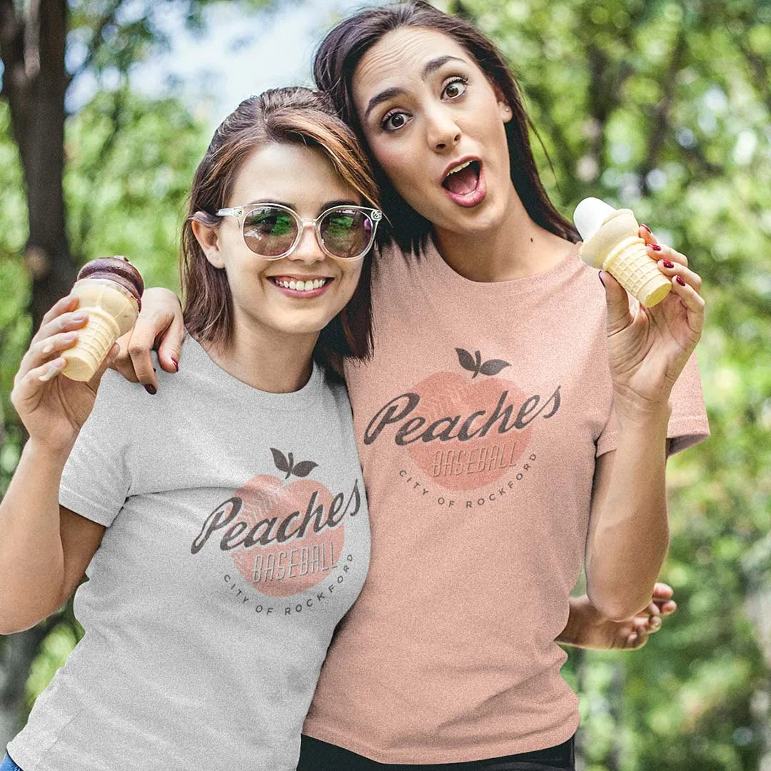 Rockford Peaches Baseball Unisex Retro T-shirt