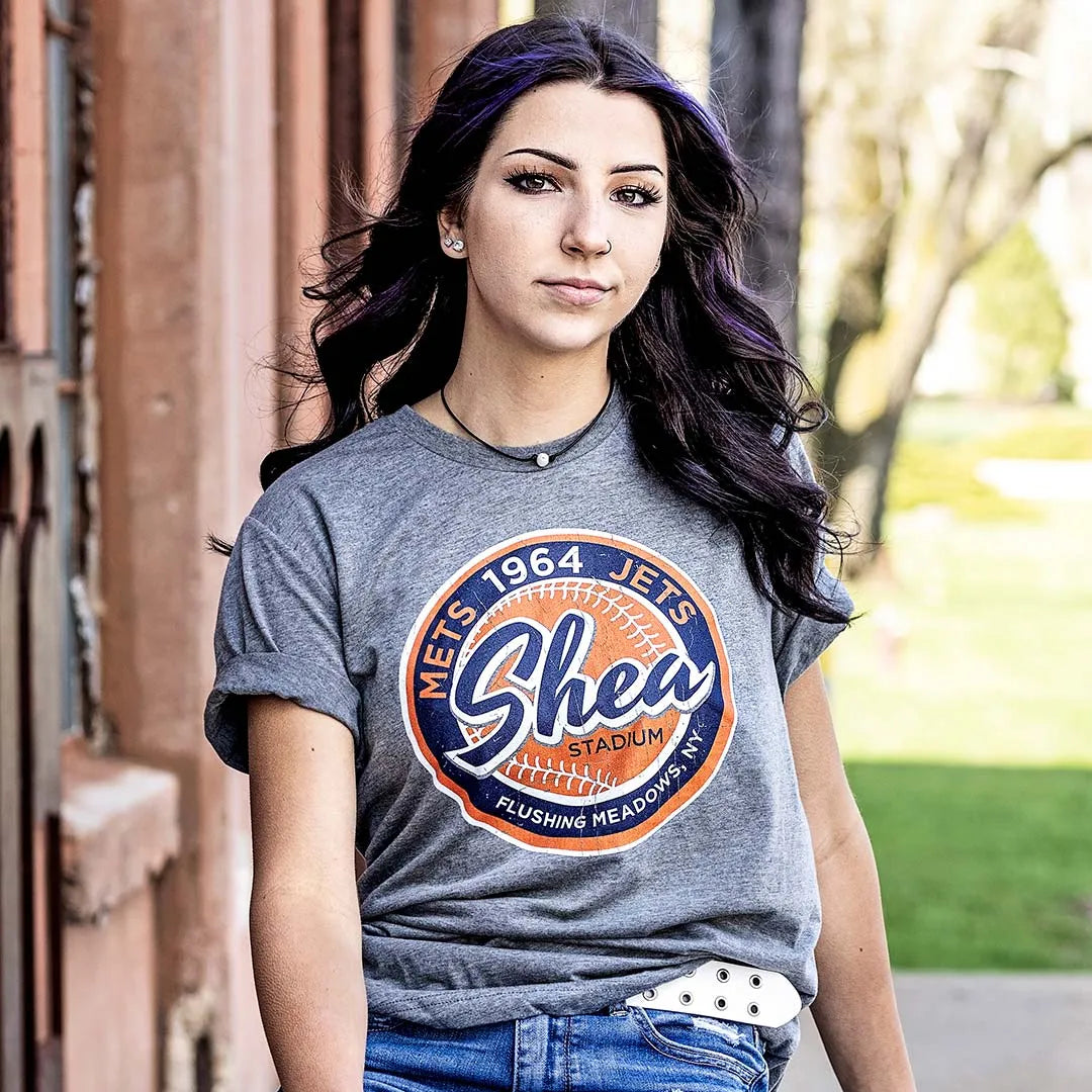 Shea Stadium New York Unisex Retro T-shirt