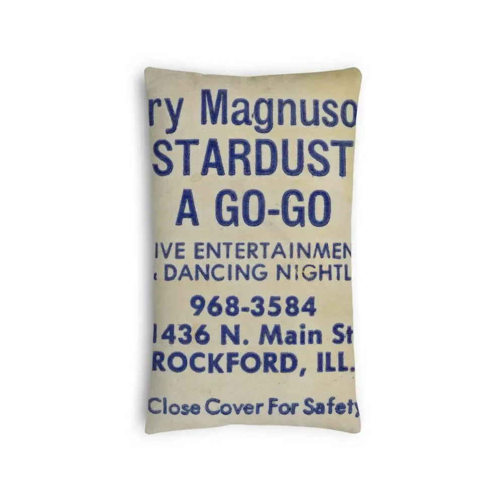 Stardust Lounge Rockford Retro Matchbook Pillow