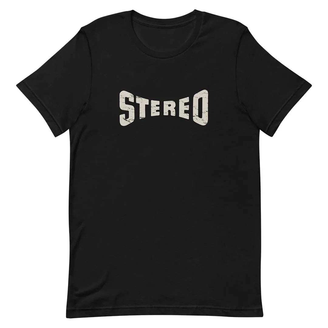 Stereo Sound Vinyl Logo Unisex Retro T-shirt