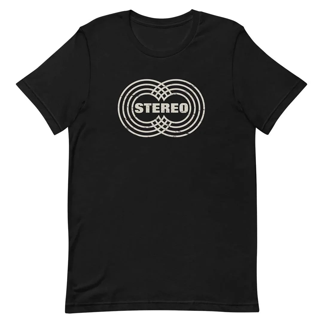 Stereo Sound Vinyl Logo Unisex Retro T-shirt