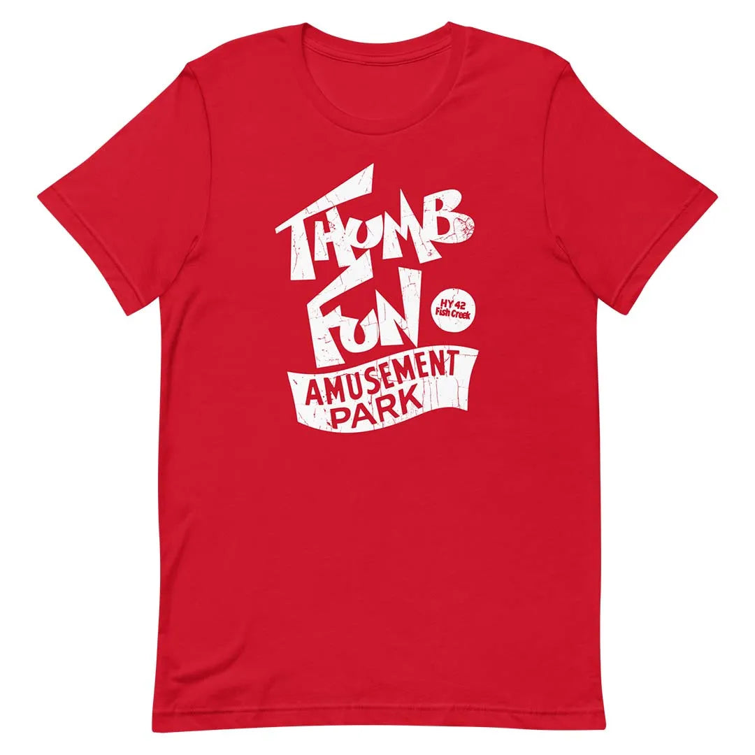 Thumb Fun Amusement Park Wisconsin Unisex Retro T-shirt