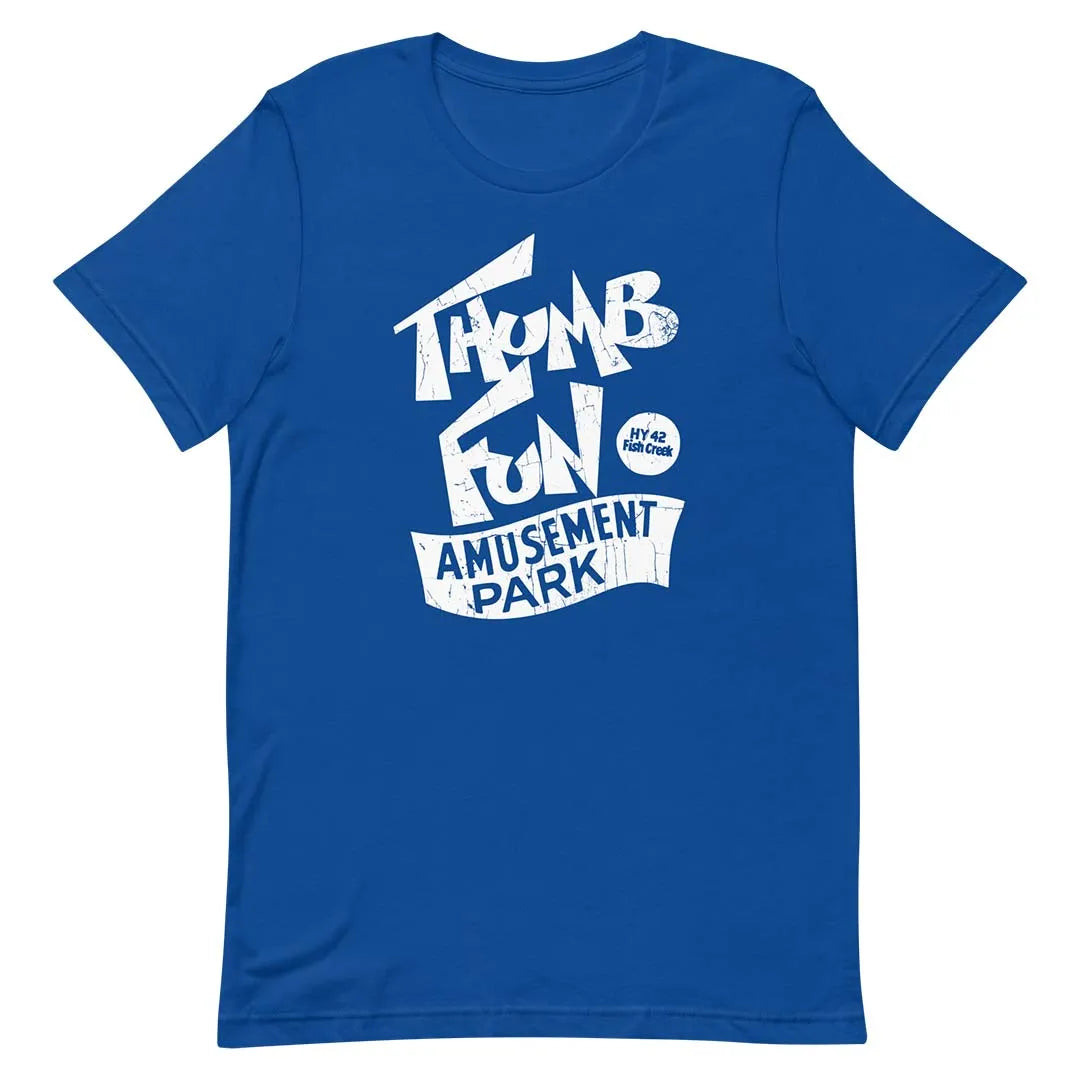 Thumb Fun Amusement Park Wisconsin Unisex Retro T-shirt