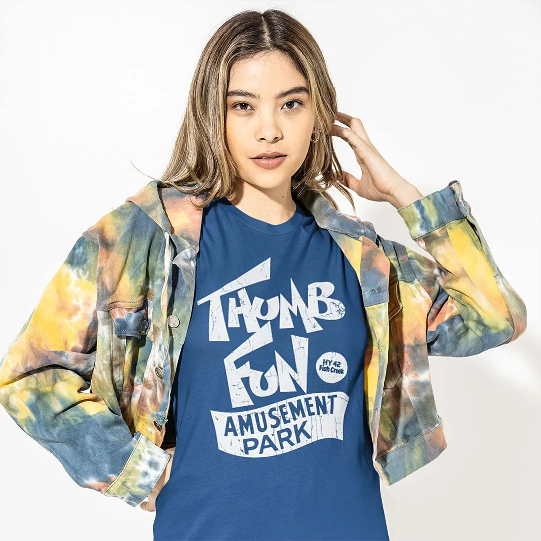 Thumb Fun Amusement Park Wisconsin Unisex Retro T-shirt