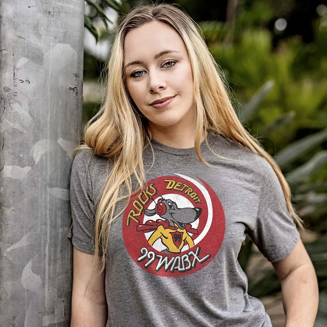WABX 99 Detroit Radio Unisex Retro T-shirt
