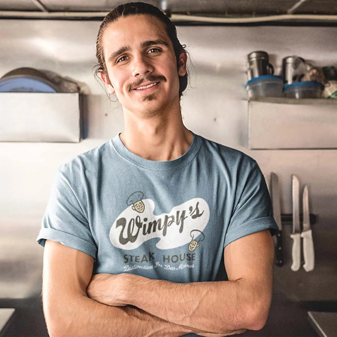 Wimpy's Steak House Des Moines Unisex Retro T-shirt