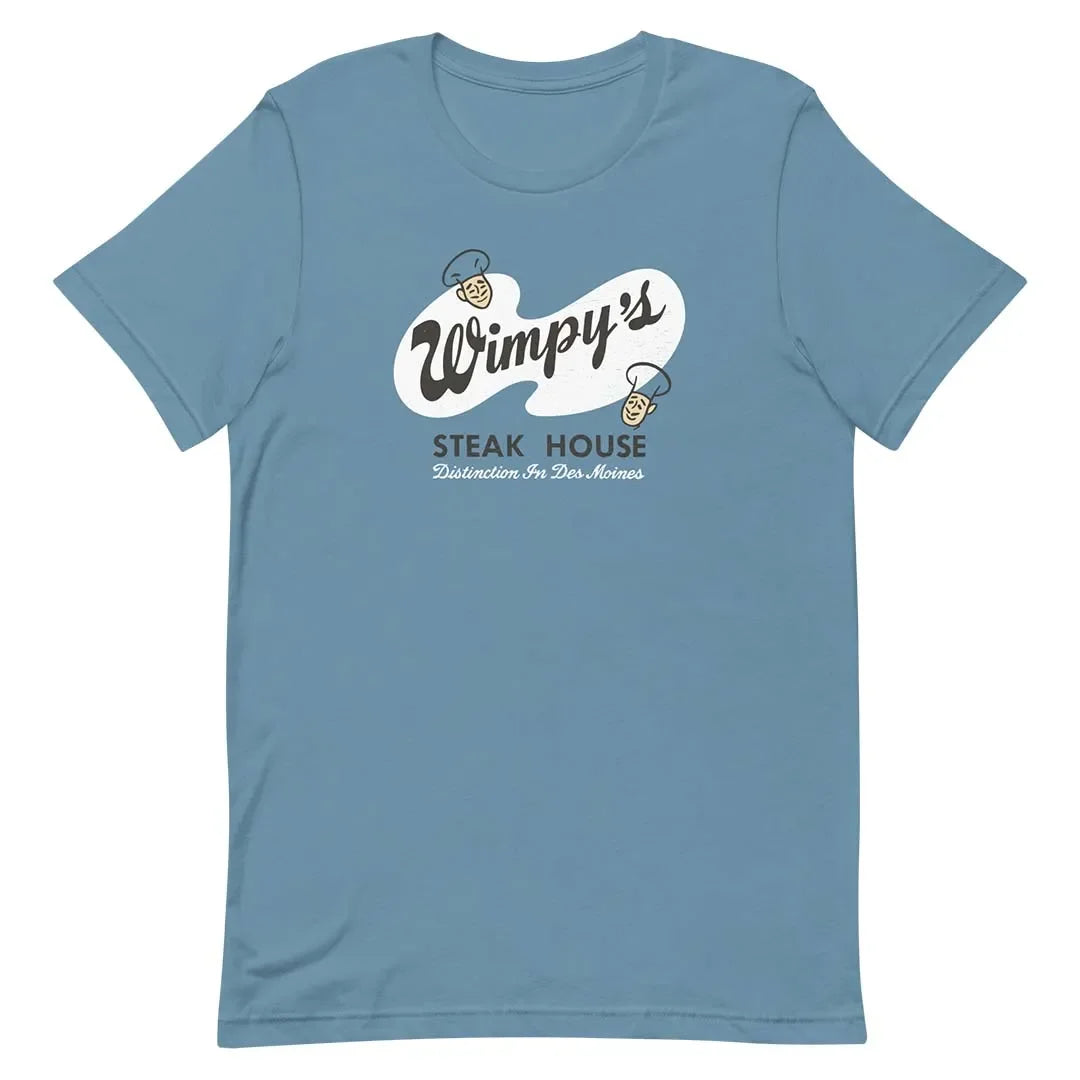 Wimpy's Steak House Des Moines Unisex Retro T-shirt