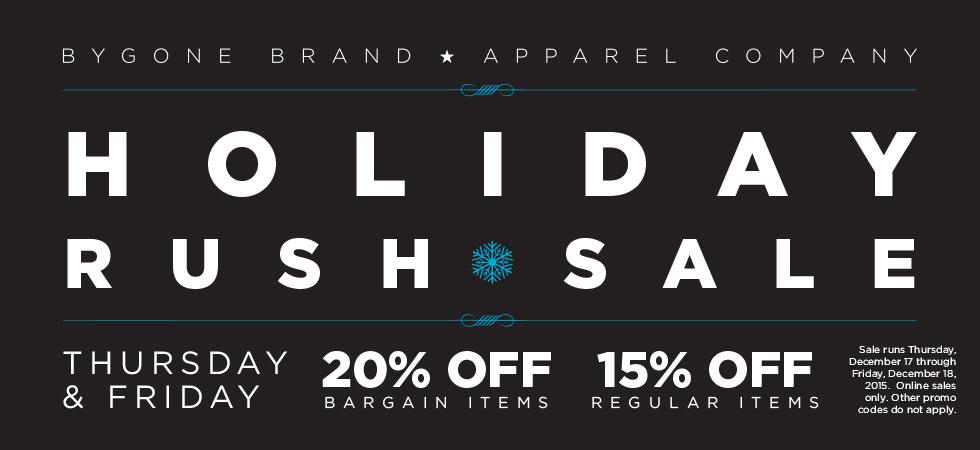 Holiday Rush Sale - Bygone Brand