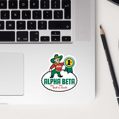 Alpha Beta Grocery Store Retro Sticker