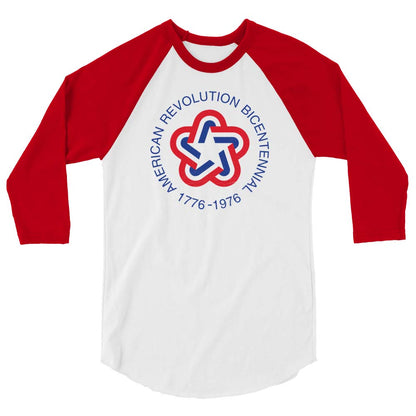 1976 American Bicentennial Retro unisex 3/4 sleeve raglan baseball tee