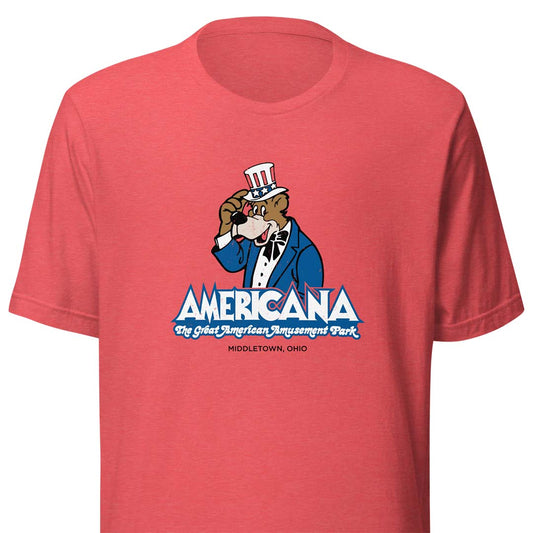 Americana Amusement Park Ohio Unisex Retro T-shirt