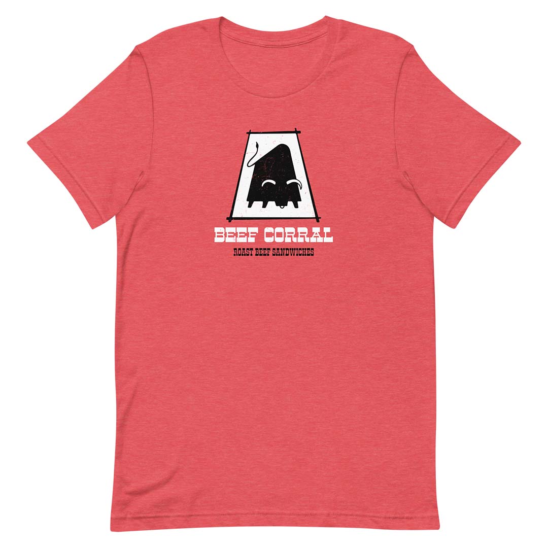 Beef Corral Sandwiches Cleveland Unisex Retro T-shirt