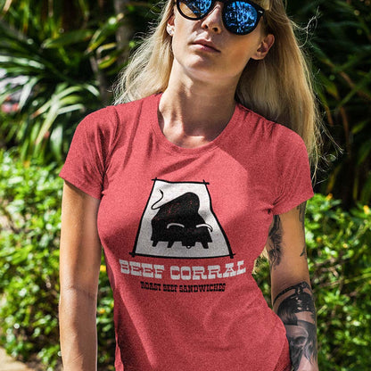 Beef Corral Sandwiches Cleveland Unisex Retro T-shirt