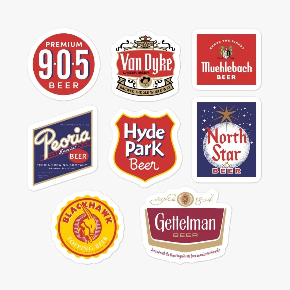 Beer Brand Sticker Sheet – Bygone Brand