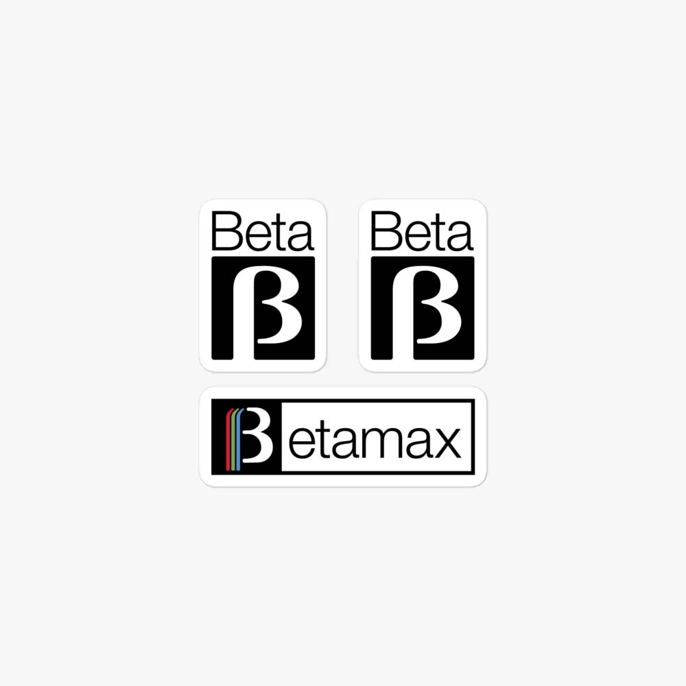 Betamax Video Casette Recorder Retro Sticker