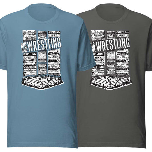 Big Time Wrestling Detroit Unisex Retro T-shirt