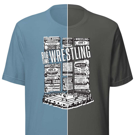 Big Time Wrestling Detroit Unisex Retro T-shirt