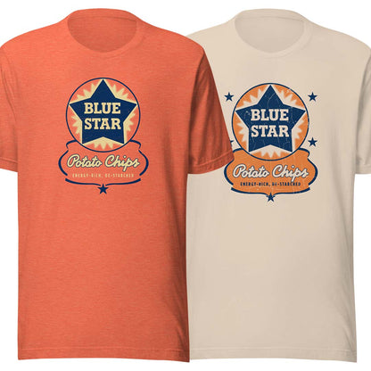 Blue Star Potato Chips Rockford Unisex Retro T-shirt