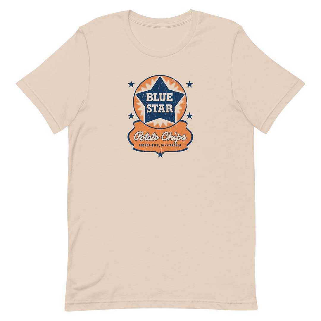 Blue Star Potato Chips Rockford Unisex Retro T-shirt