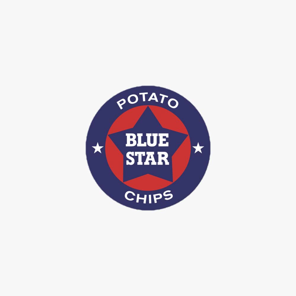 Blue Star Potato Chips Rockford Retro Sticker