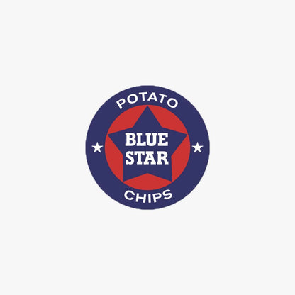 Blue Star Potato Chips Rockford Retro Sticker