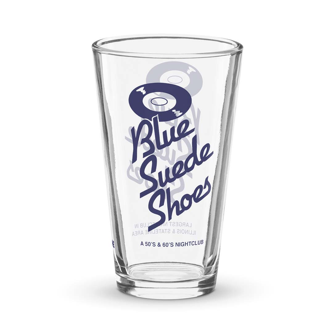 Blue Suede Shoes Nightclub Rockford Shaker Pint Glass