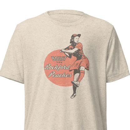 Boost the Rockford Peaches Unisex Retro T-shirt