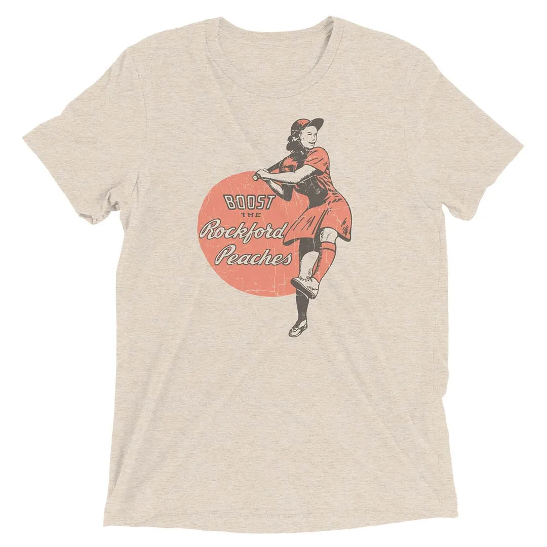 Boost the Rockford Peaches Unisex Retro T-shirt