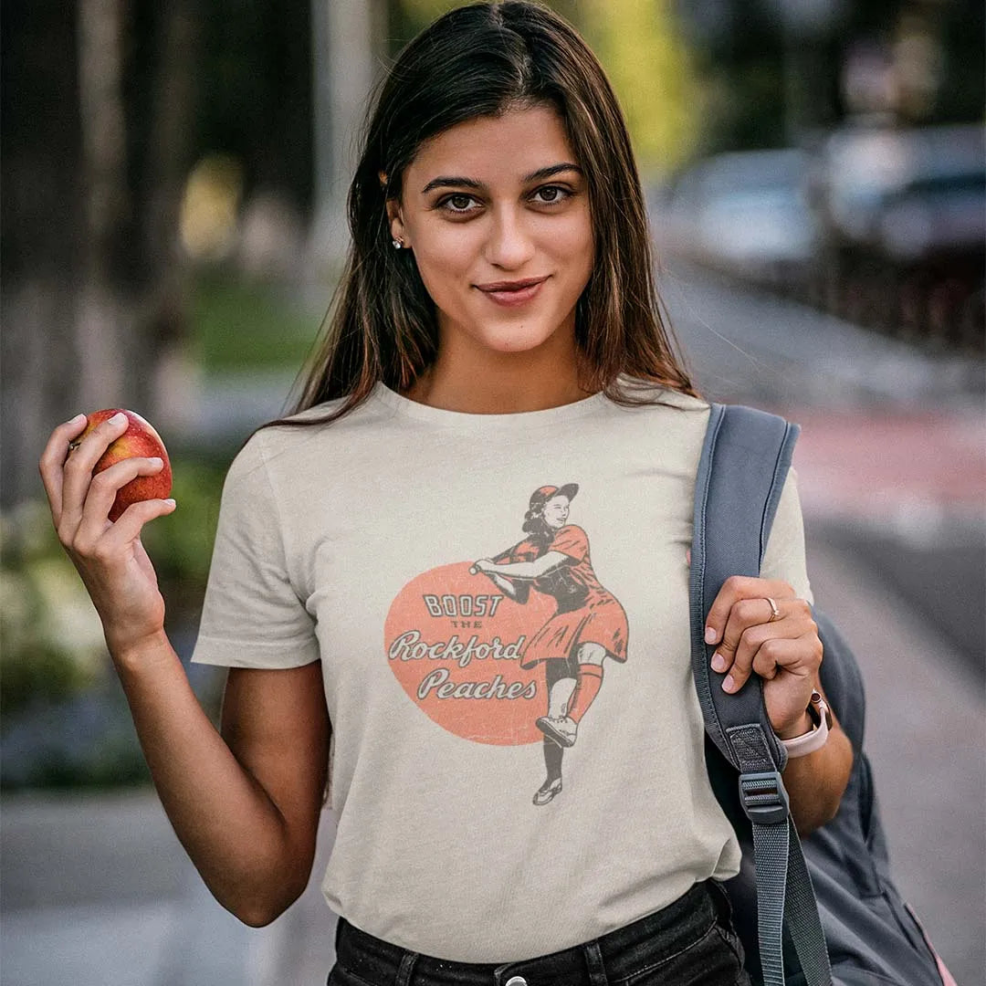 Boost the Rockford Peaches Unisex Retro T-shirt