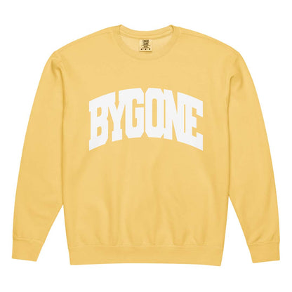 Bygone Varsity unisex garment-dyed fleece crewneck sweatshirt