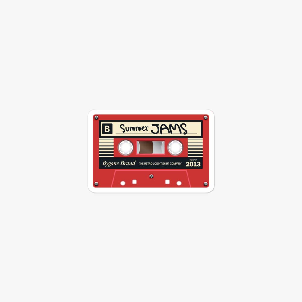 Bygone Brand Cassette Summer Jams Retro Sticker